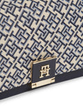 Tommy Hilfiger monogram jacquard crossbody bag in navy blue, UK version