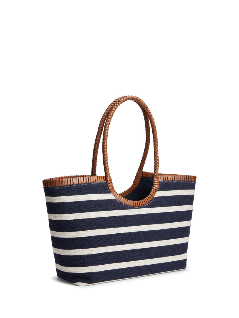 Tommy Hilfiger navy blue stripe tote bag (British brand)