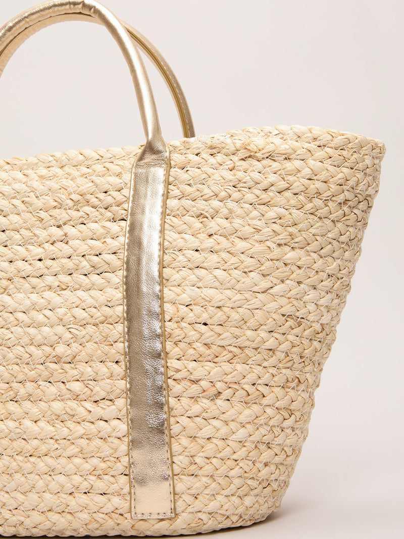 Phase Eight straw tote bag neutral (British brand)