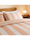 MADE wide stripe duvet cover set pink clay, imported from the UK