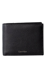 John Lewis Calvin Klein Foil Embossed Trifold Leather Wallet, Black- Buy online at McGrocer