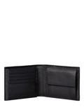 Calvin Klein trifold leather wallet black foil embossed, UK version