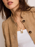 Mint Velvet gold triple drop pendant necklace (British brand)