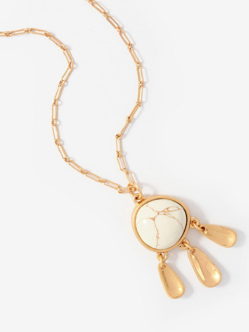 Mint Velvet gold triple drop pendant necklace (British brand)