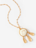 Mint Velvet gold triple drop pendant necklace (British brand)
