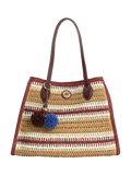 Dune London Devotedly burgundy raffia tote bag, UK version