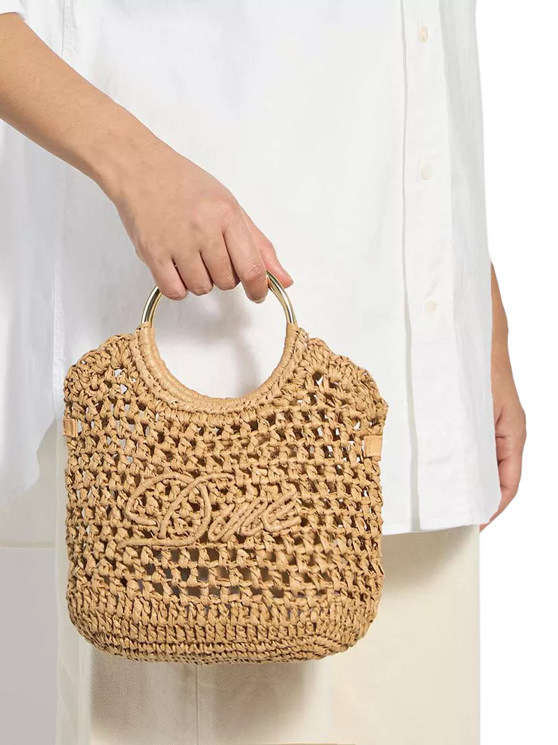 Dune London textured grab bag natural - British product