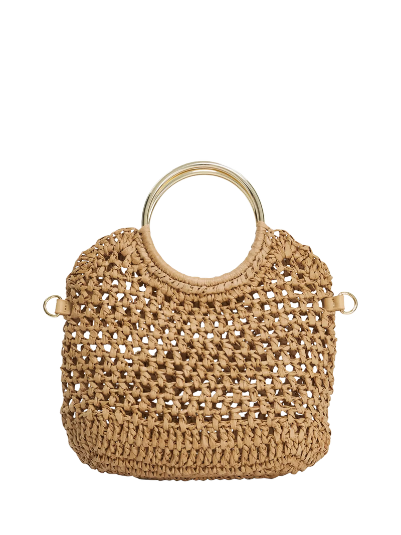 Dune London textured grab bag natural - British product