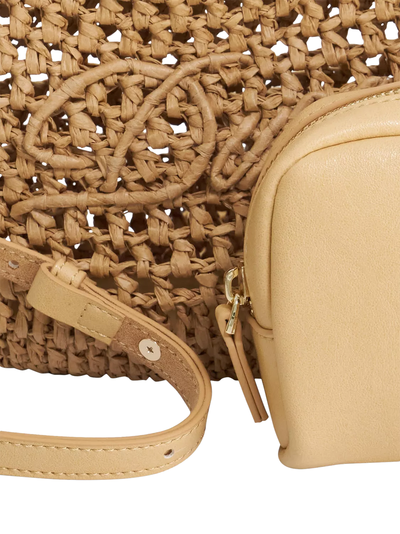 Dune London textured grab bag natural - British product