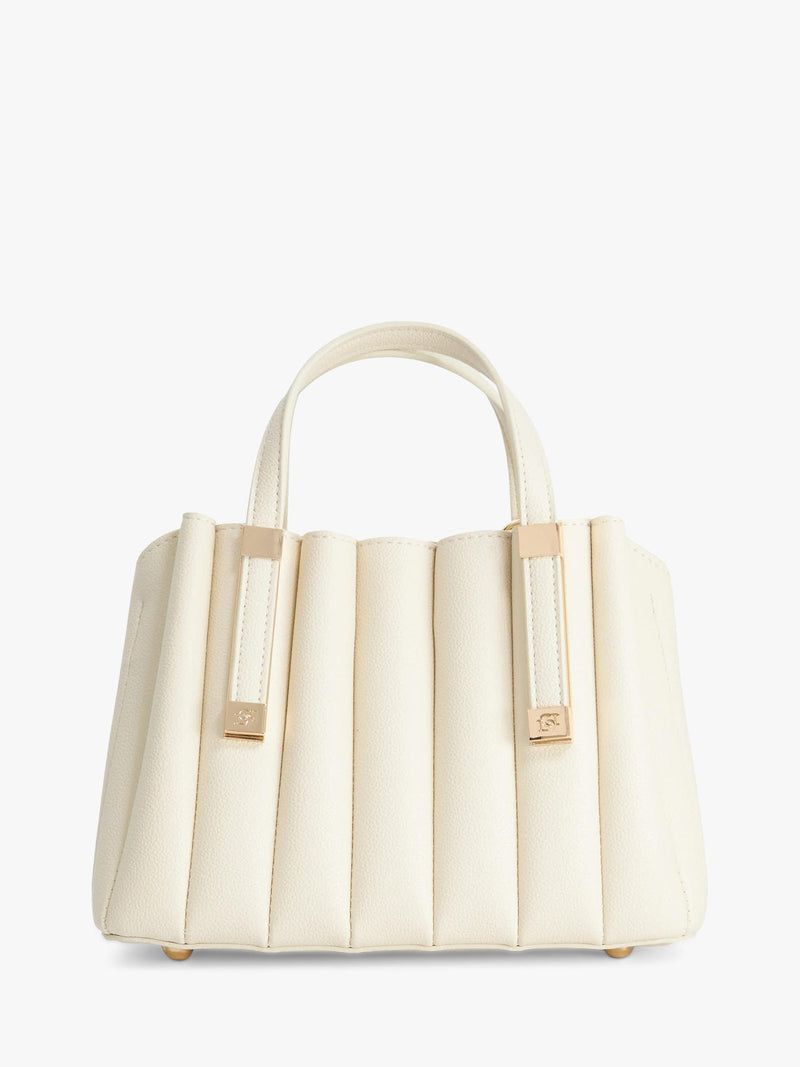 Dune London Mini Pleated Tote Bag Ecru, UK version
