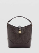 John Lewis Mango Raffia Bucket Bag, Chocolate- Buy online at McGrocer
