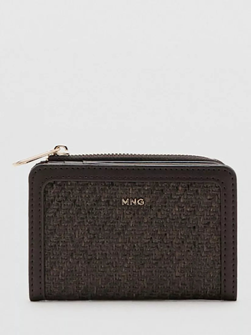 Mango compact zip purse chocolate, imported from the UK
