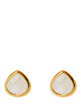 John Lewis Orelia LUXE Semi Precious Moonstone Stud Earrings Gold/White- Buy online at McGrocer