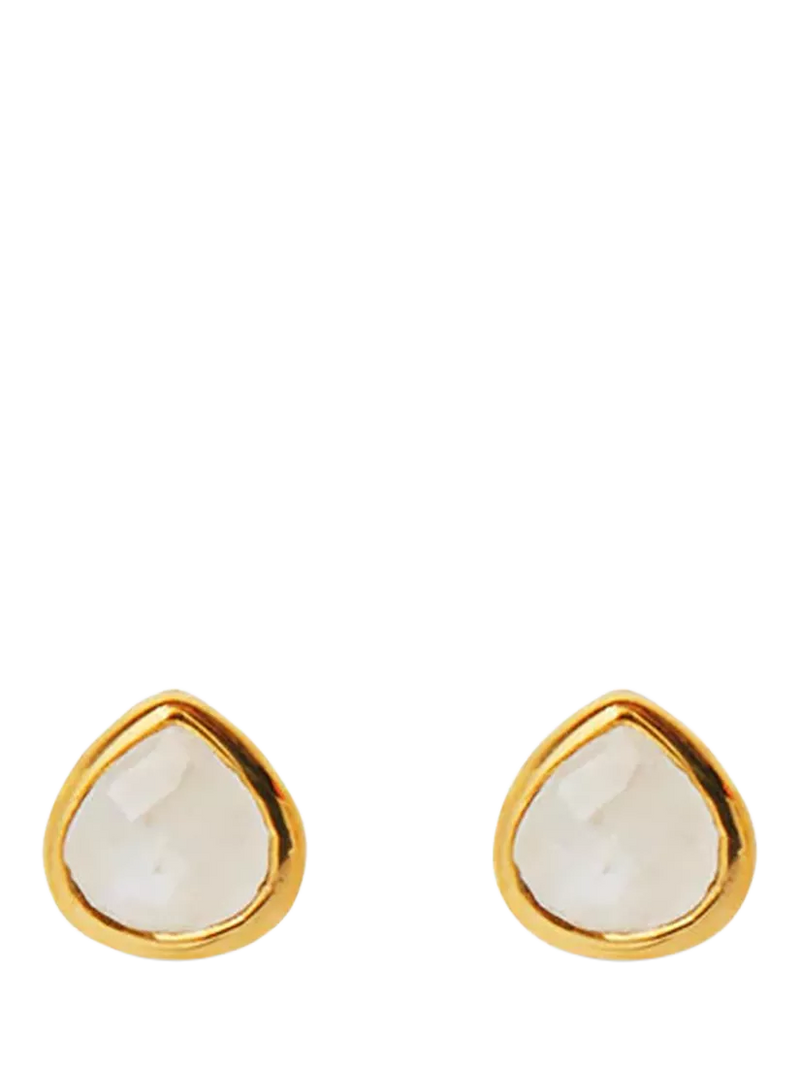 Orelia moonstone stud earrings gold plated heart - British product