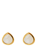 Orelia moonstone stud earrings gold plated heart - British product