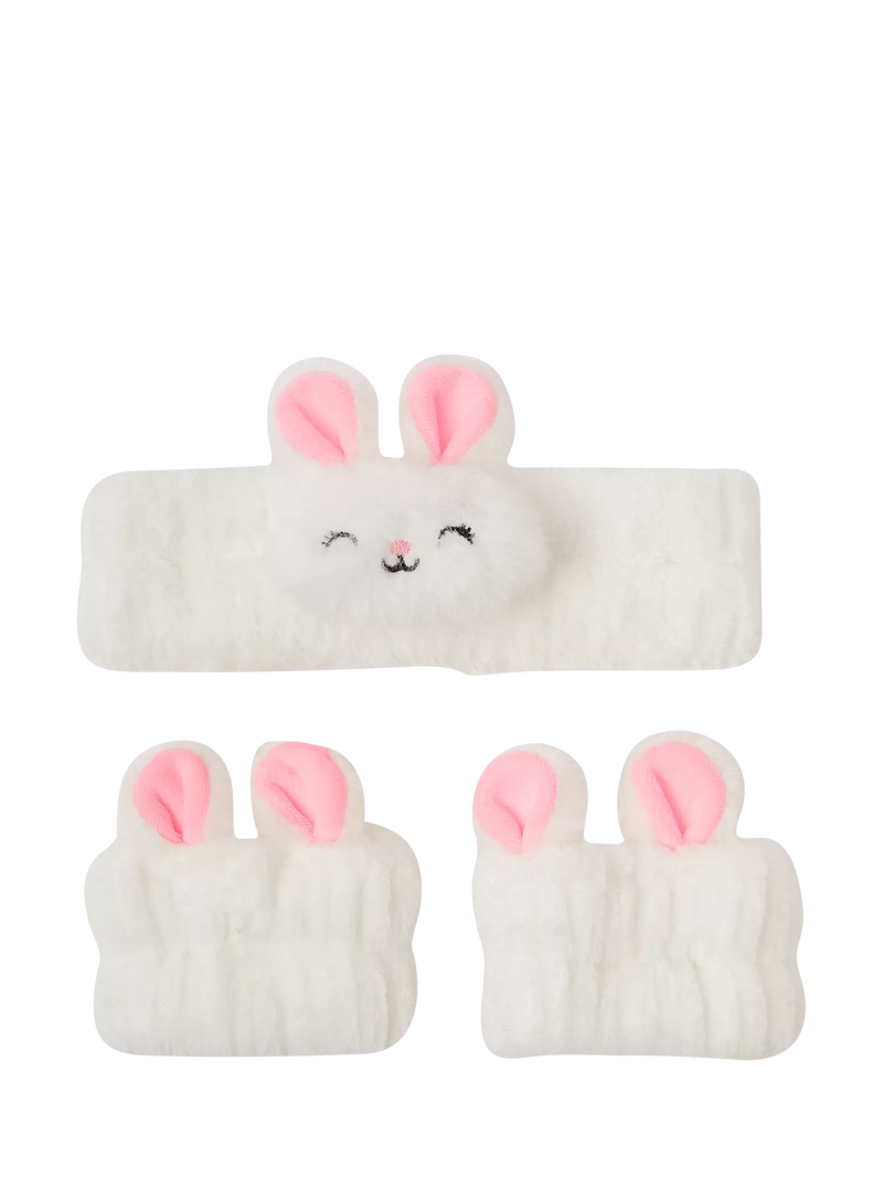 Angels by Accessorize white bunny wash band set, imported from the UK