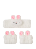 Angels by Accessorize white bunny wash band set, imported from the UK