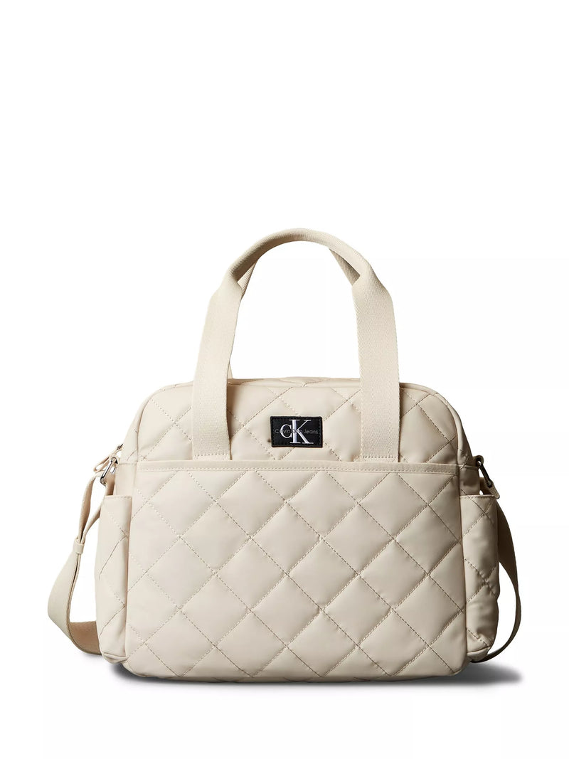 Calvin Klein quilted changing bag cream (British brand)