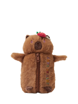 John Lewis Angels by Accessorize Fluffy Capybara Pencil Case, Beige- Buy online at McGrocer