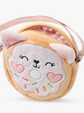 Angels by Accessorize kids plush doughnut crossbody bag pink - British product
