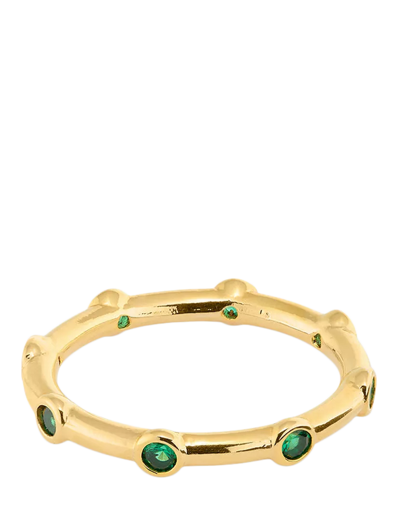 Orelia stationed crystal ring emerald cubic zirconia, imported from the UK