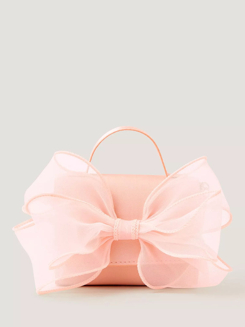 Monsoon kids' organza bow bag pink (British brand)