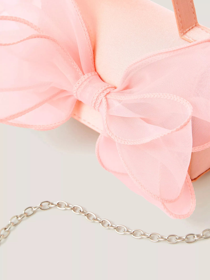 Monsoon kids' organza bow bag pink (British brand)