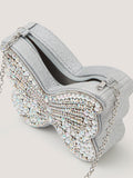 Monsoon kids diamanté butterfly bag silver, UK version