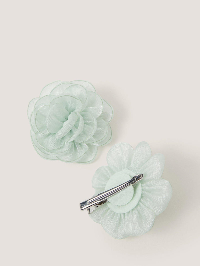 Monsoon hair clips bridesmaid flower sage pack of 2, imported from the UK