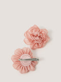 Monsoon bridesmaid flower hair clips pack of 2 pink, imported from the UK