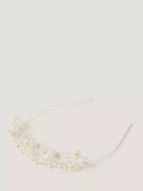 John Lewis Monsoon Kids' Botanic Flower Tiara Silver- Buy online at McGrocer