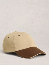 John Lewis White Stuff Colour Block Cotton Baseball Cap Natural/Brown- Buy online at McGrocer