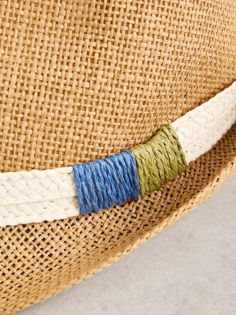 White Stuff paper trilby hat natural (British brand)