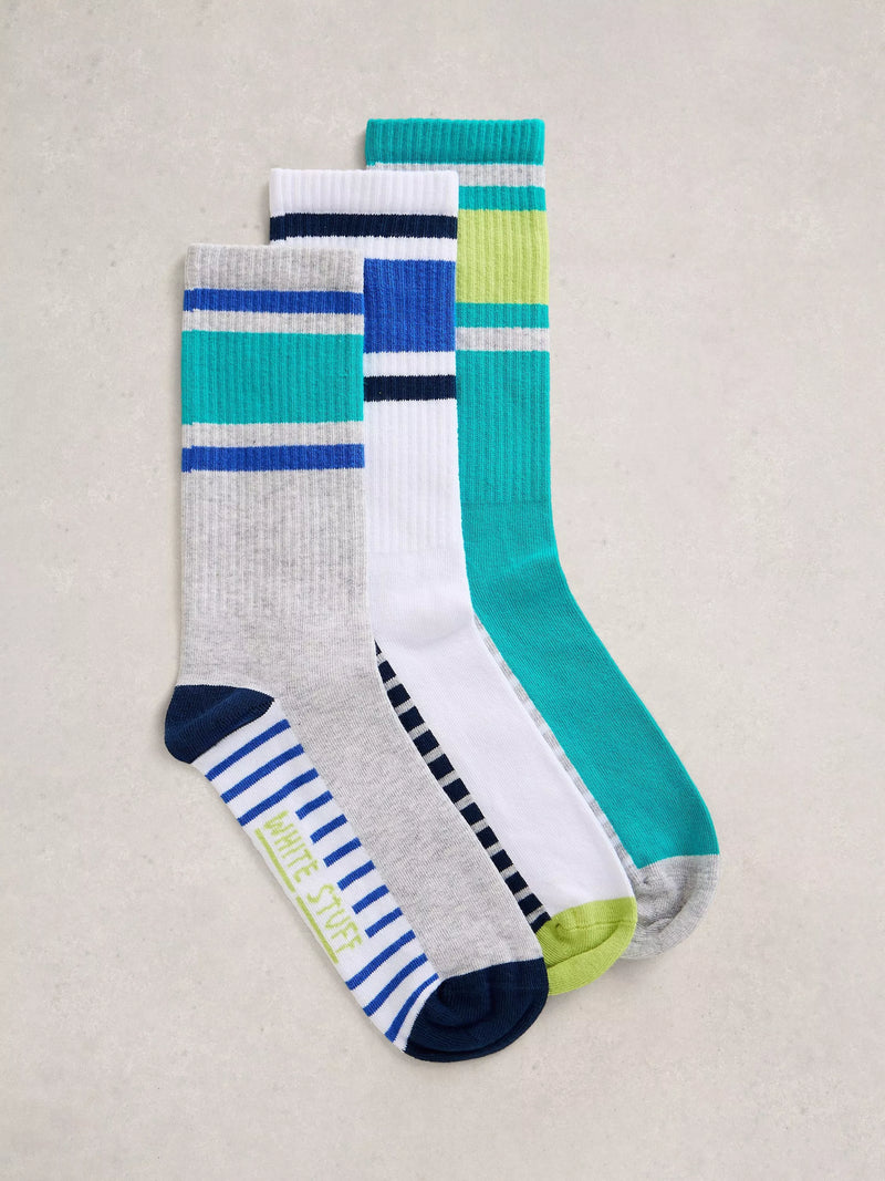 White Stuff ankle socks colour block pack of 2, UK version