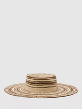 John Lewis Reiss Tatiana Stripe Straw Hat Natural- Buy online at McGrocer