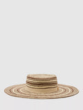 Reiss Tatiana stripe straw hat, UK version