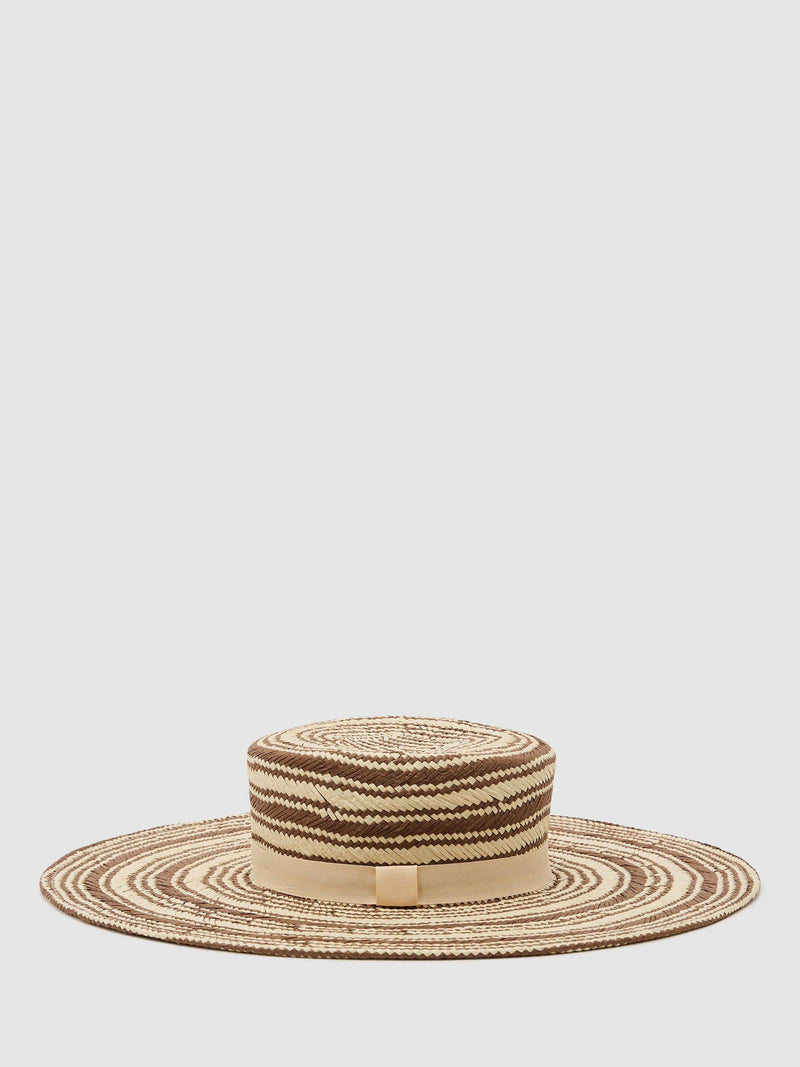 Reiss Tatiana stripe straw hat, UK version