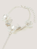 Monsoon kids flower butterfly ring chain bracelet multi, UK version