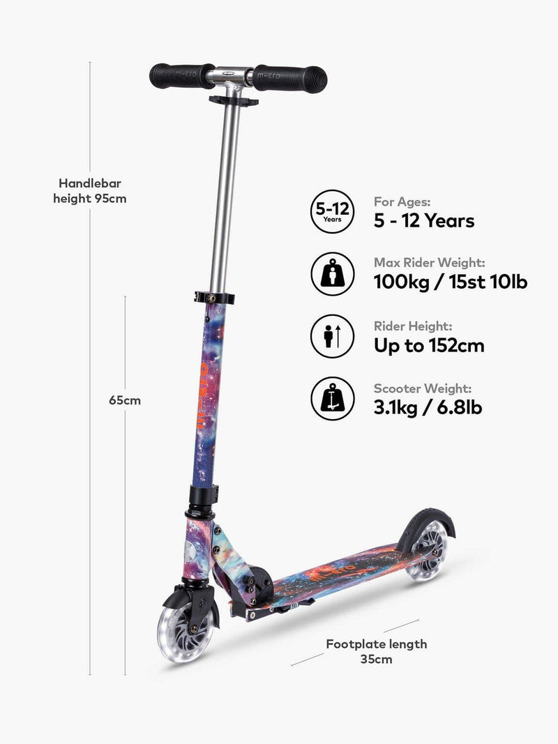 Micro Scooters Sprite LED Intercosmic scooter with glow-in-the-dark frame, imported from the UK