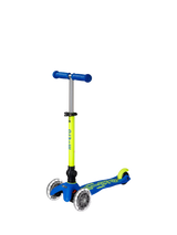 John Lewis Micro Scooters Mini Micro Neon Blue/Yellow Foldable LED Scooter- Buy online at McGrocer