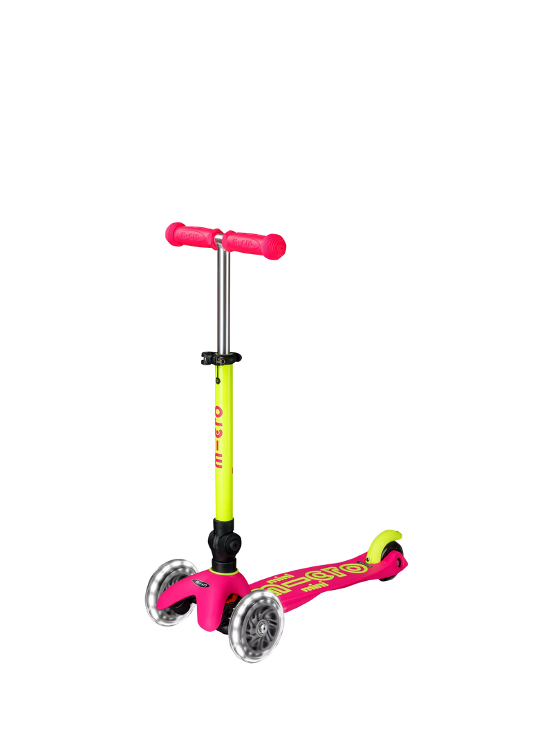 Micro Scooters Mini Micro Neon Blue/Yellow Foldable LED Scooter