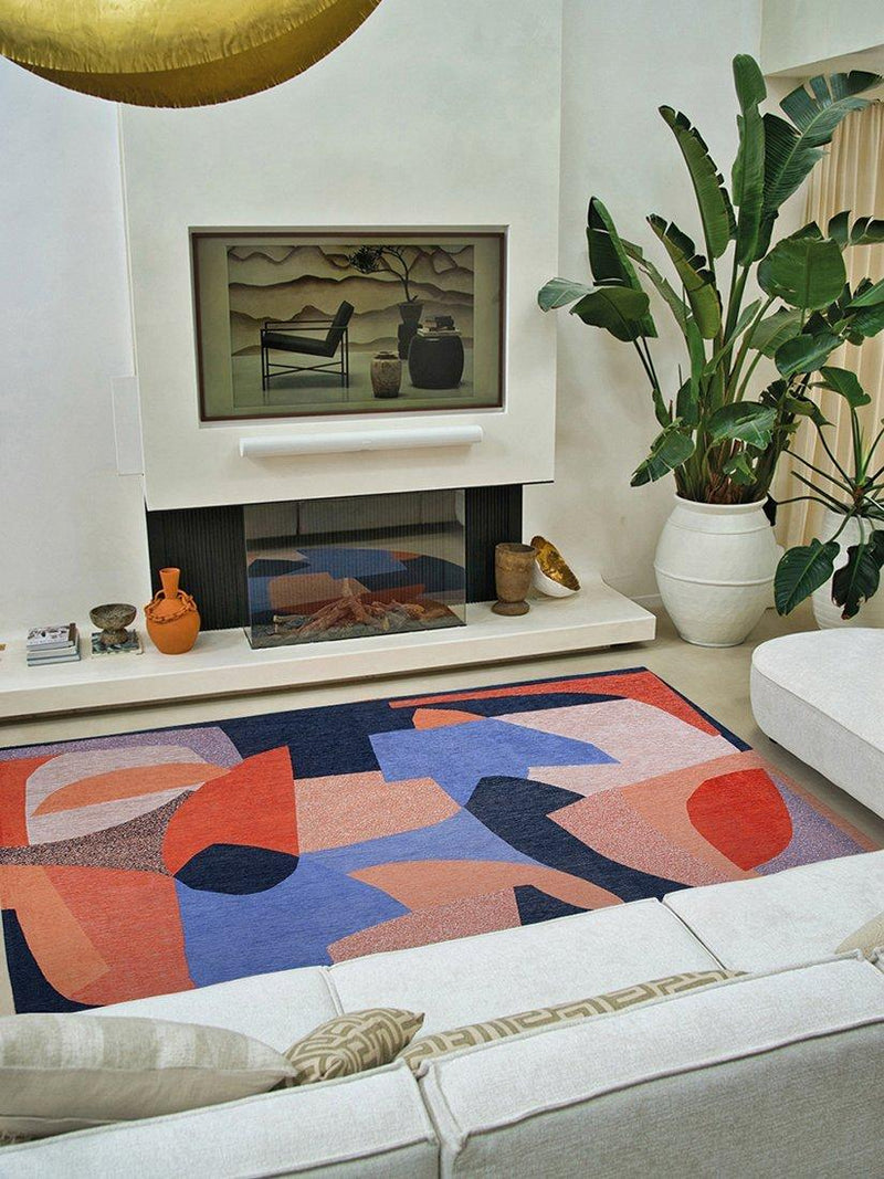 Louis De Poortere Shapes abstract rug multi 140x200cm, UK version