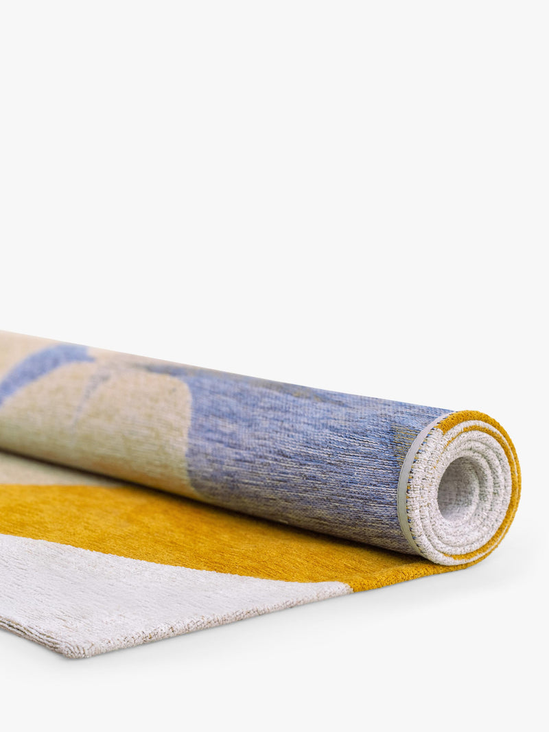 Louis De Poortere Stones abstract rug blue, UK version