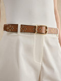Hobbs Nima eyelet leather belt tan, imported from the UK