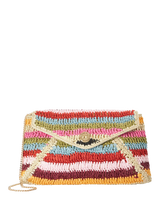 John Lewis Dune London Essentials Raffia Clutch Bag, Multi- Buy online at McGrocer