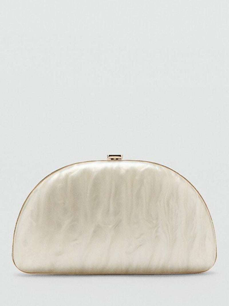 Mango clutch bag in ice with chain strap, imported from the UK