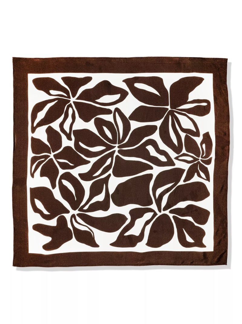 Mint Velvet brown print square scarf 70cm - British product