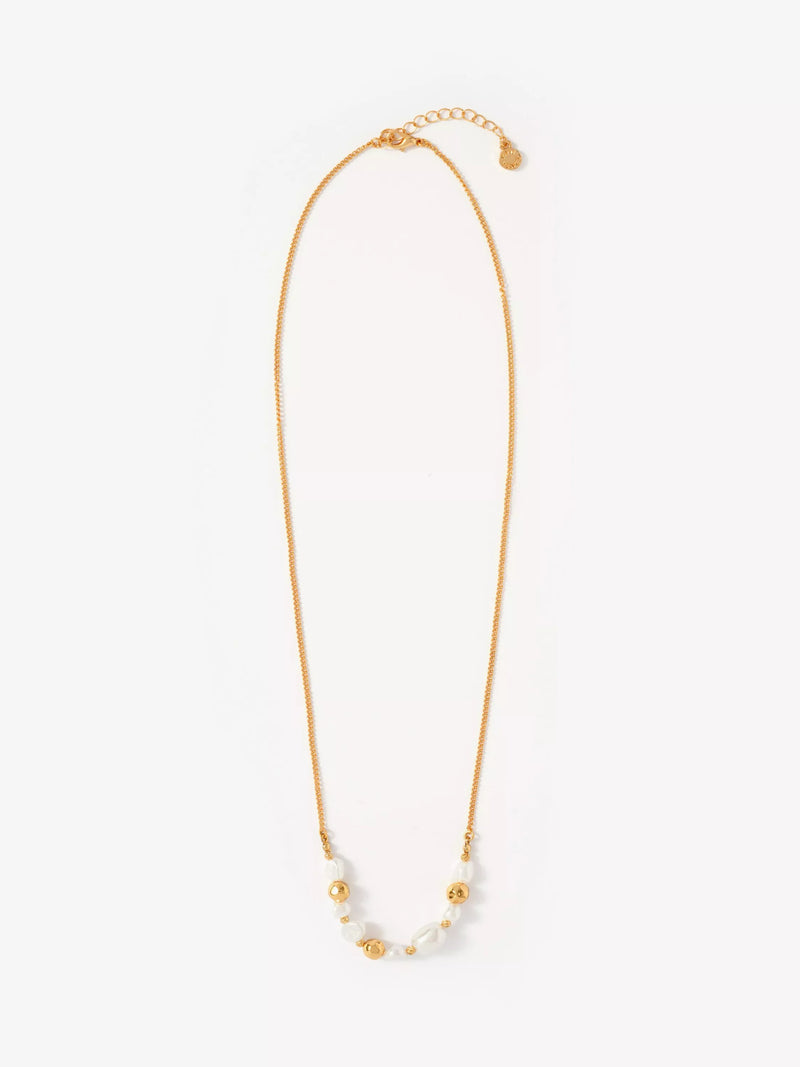 Mint Velvet long bead and pearl necklace 60cm, UK version