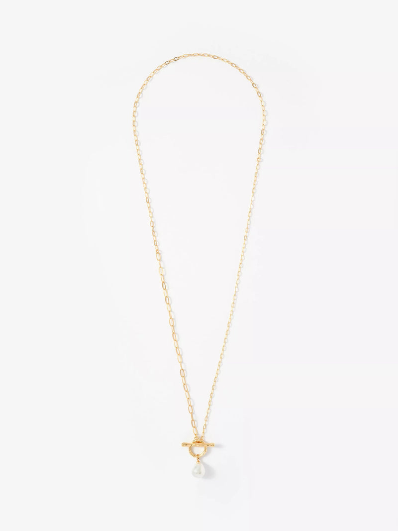Mint Velvet pearl drop lariat necklace 86cm, imported from the UK