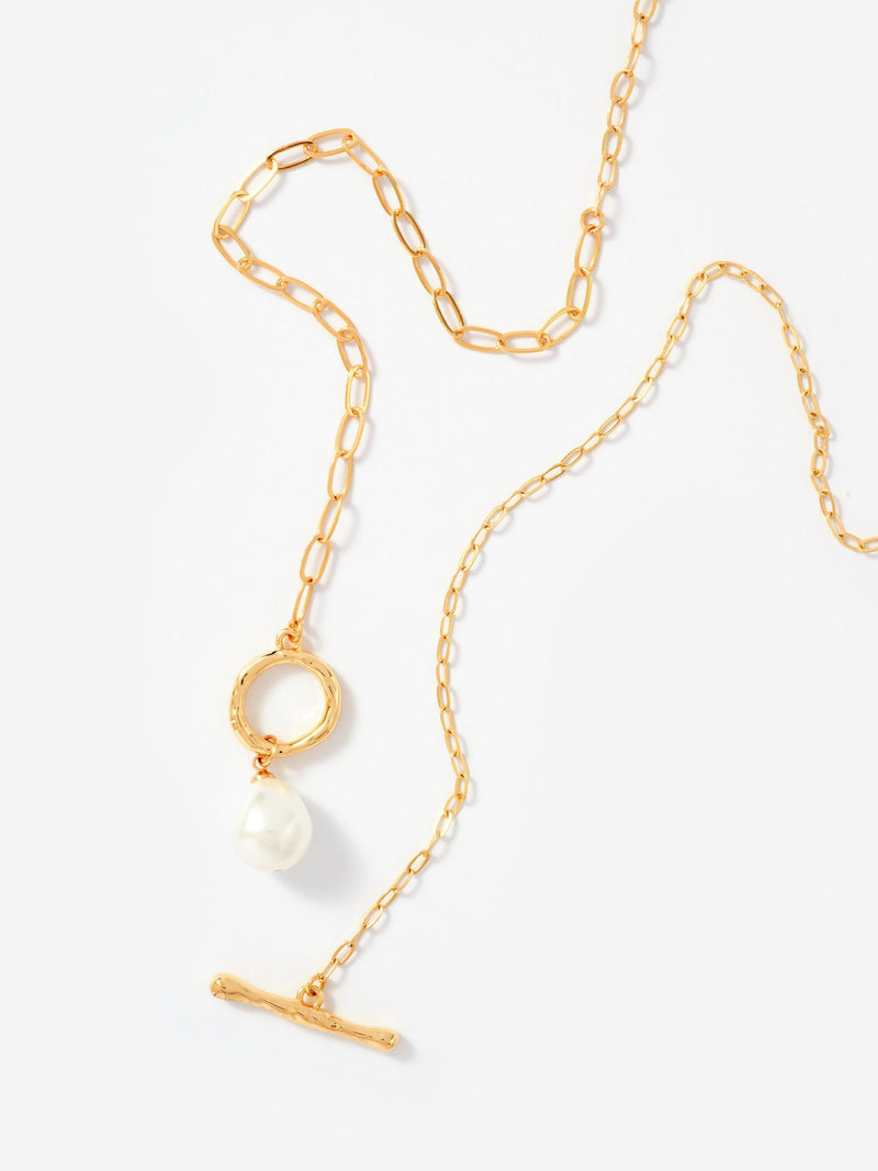 Mint Velvet pearl drop lariat necklace 86cm, imported from the UK